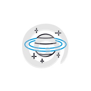 Astronomic observations vector thin line stroke icon. Astronomic observations outline illustration, linear sign, symbol