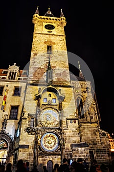 Astronomical clock, Old town hall, Prague, Czech republic