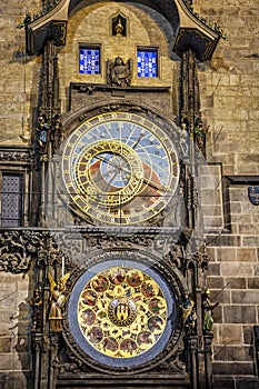 Astronomical clock, Old town hall, Prague, Czech republic