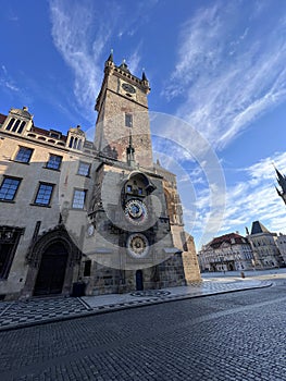 .Astronomical clock in Old Town of Prague