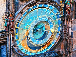 Astronomical clock in Prague, Czech Republic