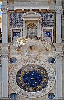 Astronomical Clock Tower. St. Mark's Square (Piazza San Marko),