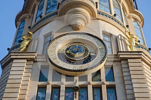 Astronomical clock which shows time of the day and placement of sun and moo