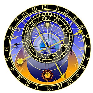 Astronomical clock - zodiac photo