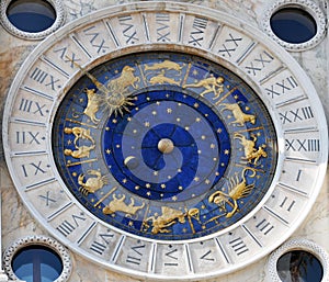 Astronomical Clock with Zodiac Signs photo