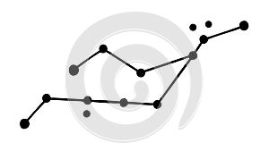Astronomical Constellation Map, Celestial Navigation and Stars, vector design Generative AI