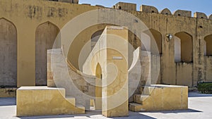 An astronomical instrument dedicated to the signs of the zodiac is located in the ancient observatory of Jantar Mantar.