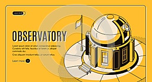 Astronomical observatory isometric vector website