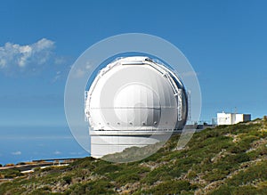 Astronomical observatory in Roque de los Muchachos. La Palma. Sp