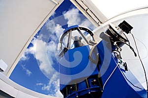 Astronomical observatory telescope indoor