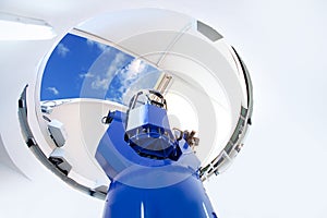 Astronomical observatory telescope indoor