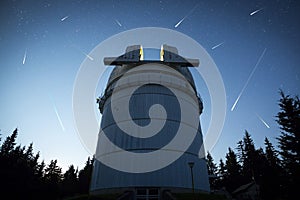 Astronomical Observatory under the night sky stars