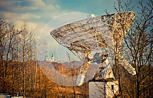 Astronomical telescope and the monastery, Poland