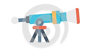 Astronomical Telescope with Stars Celestial Vector, vector design Generative AI