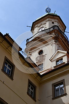 Astronomical Tower at the Klementinum in Old Town in Prague, Czech Republic