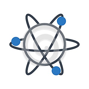 Astronomy glyph colour vector icon