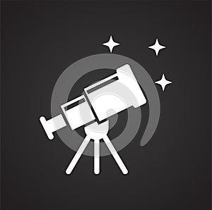 Astronomy icon on black background for graphic and web design, Modern simple vector sign. Internet concept. Trendy symbol for