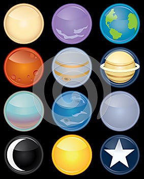 Astronomy Icon Set