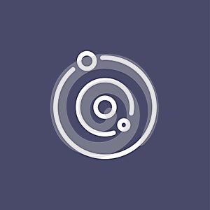 Astronomy icon simple flat style outline illustration