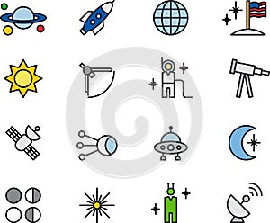 Astronomy icons