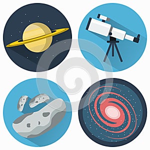 Astronomy Icons Set