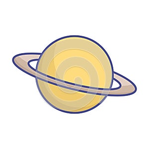 Astronomy outline with color fill inside vector icon which can easily modify or edit