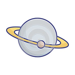 Astronomy outline with color fill inside vector icon which can easily modify or edit
