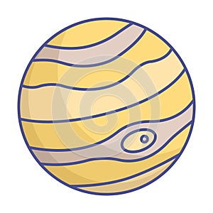 Astronomy outline with color fill inside vector icon which can easily modify or edit photo
