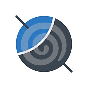 Astronomy setting glyph color icon