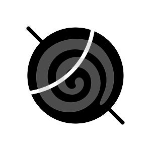 Astronomy setting glyph flat icon