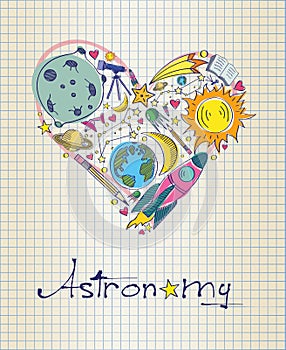 Astronomy in shape of heart