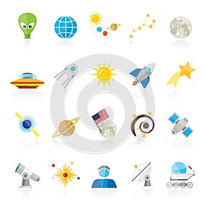 Astronomy and space icons