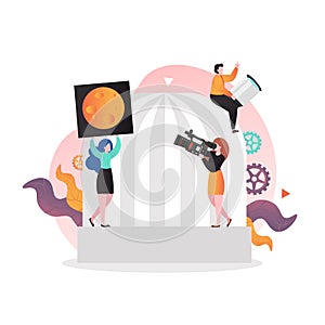 Astronomy vector concept for web banner, website page etc.