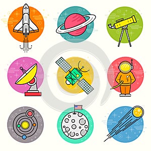 Astronomy Vector Icon Set