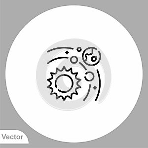 Astronomy vector icon sign symbol