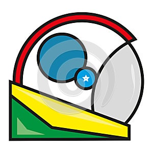 Astronout Helm icon flat fullcolor photo