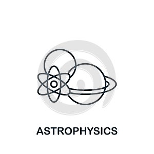 Astrophysics icon. Line simple Science icon for templates, web design and infographics