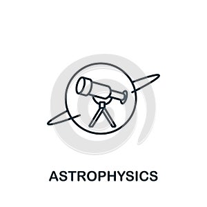 Astrophysics icon from science collection. Simple line element Astrophysics symbol for templates, web design and infographics