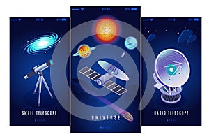 Astrophysics Isometric Banners