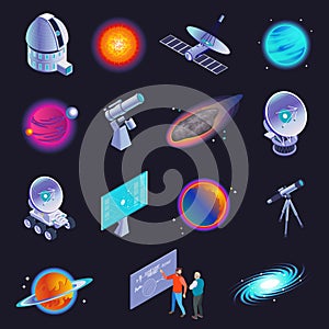 Astrophysics Isometric Icons