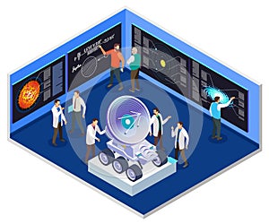 Astrophysics Research Center Isometric Interior