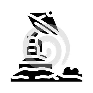 astrophysics space exploration glyph icon vector illustration
