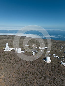 astrophysics Teide space research observatory with telescopes, Tenerife, Canary