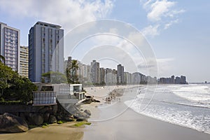 Asturias beach in Guaruja, Sao Paulo photo