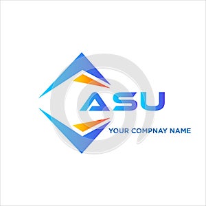 ASU abstract technology logo design on white background. ASU creative initials