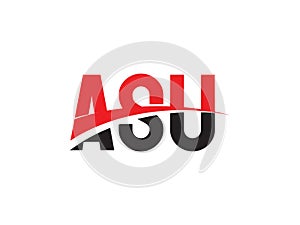 ASU Letter Initial Logo Design Vector Illustration