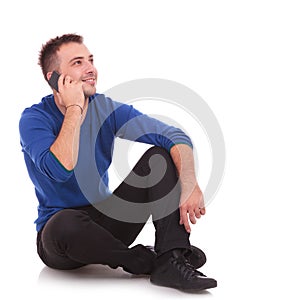 Asual man talking on the phone