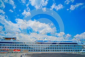 Asuka 2 (a luxury cruise ship anchored in Yokohama)