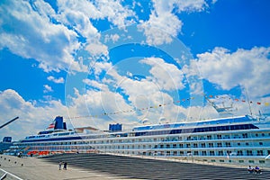 Asuka 2 (a luxury cruise ship anchored in Yokohama)