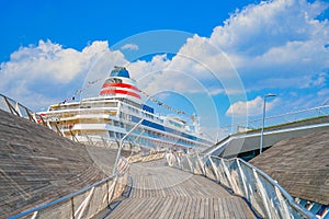 Asuka 2 (a luxury cruise ship anchored in Yokohama)